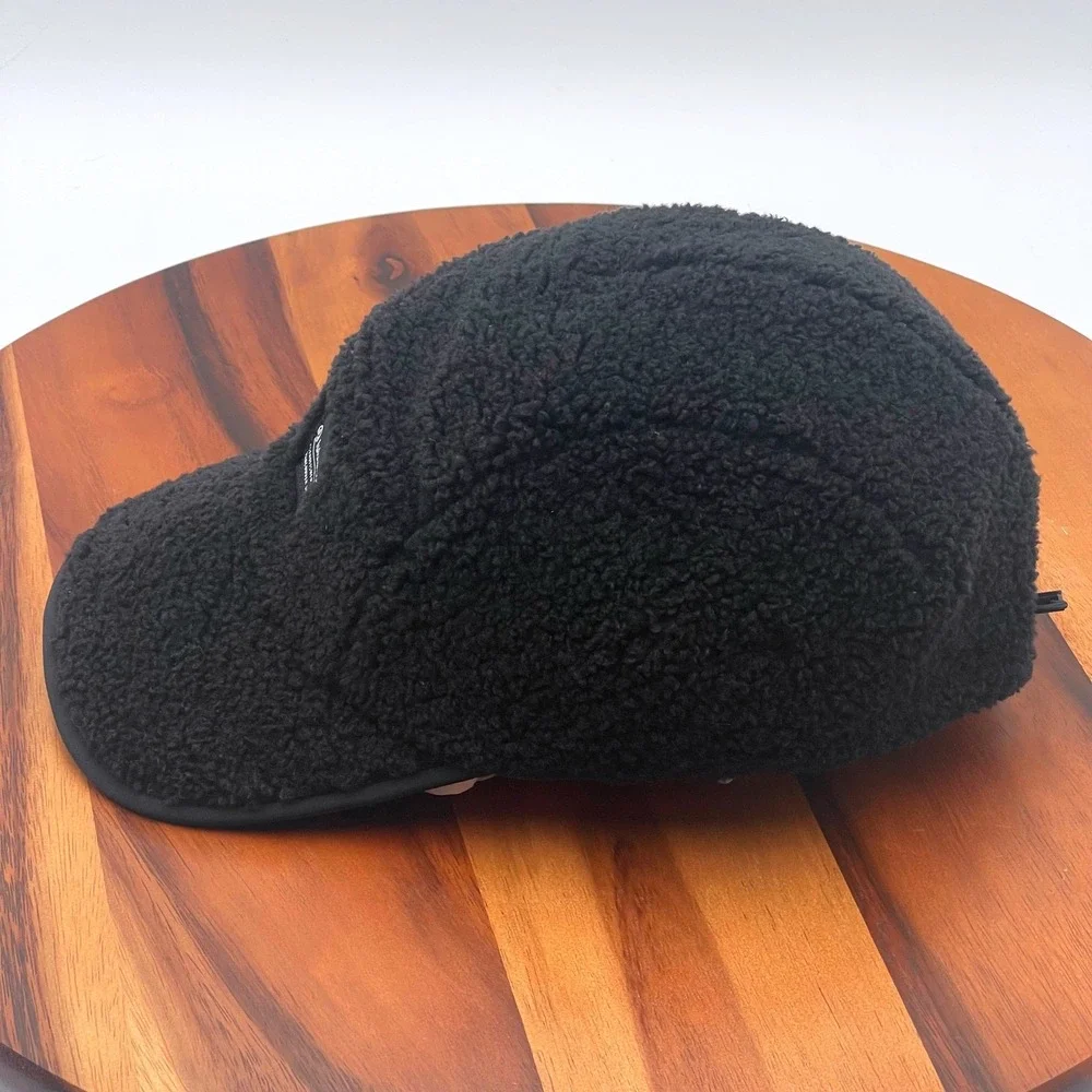 Lululemon Black Fleece 5-Panel Hat Adjustable Sherpa Mesh Lined Cap S/M